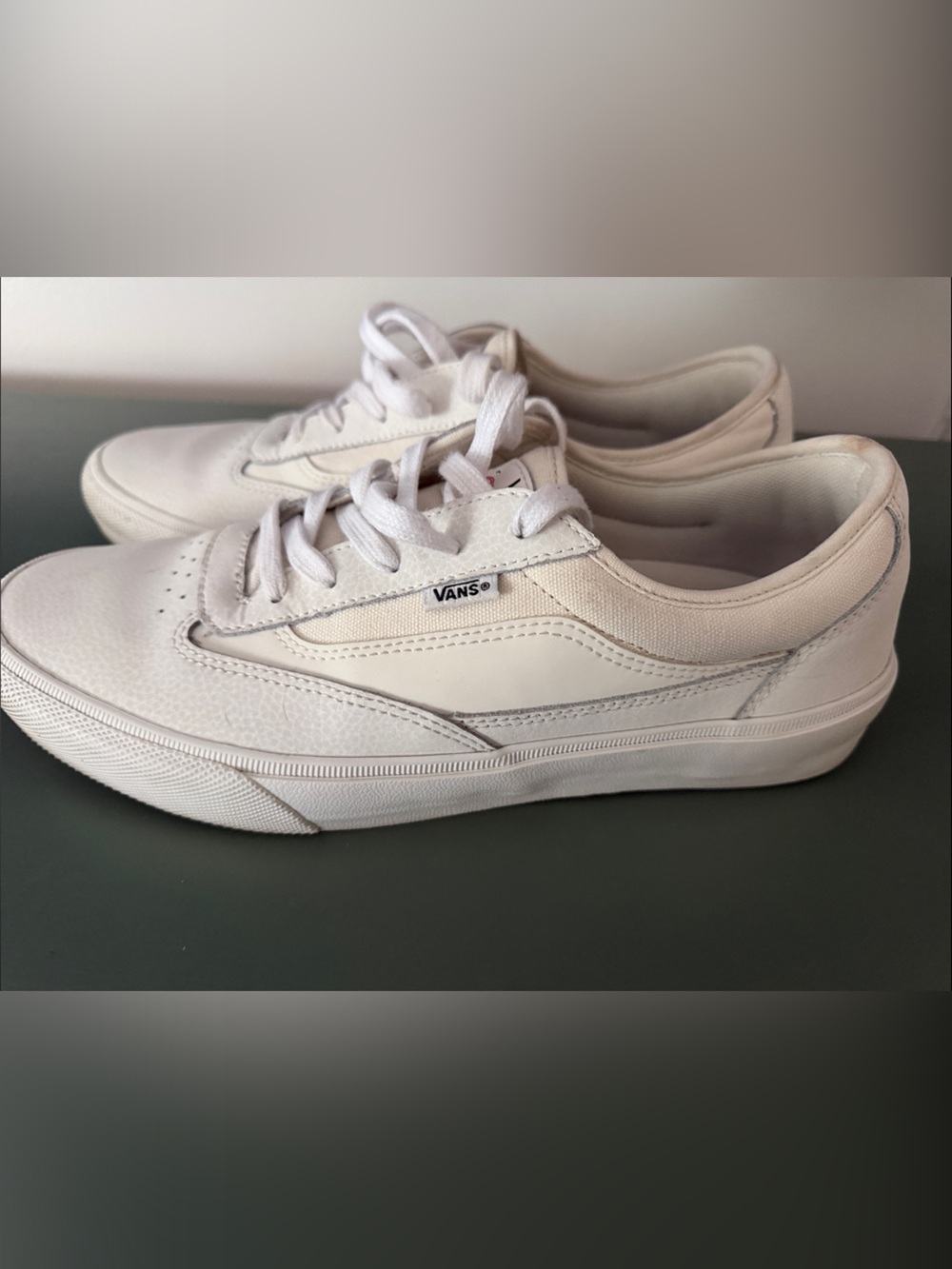 Vans All-White Low-Profile Skate Sneakers